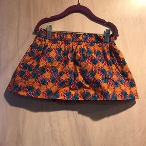 Pineapple print mini skirt